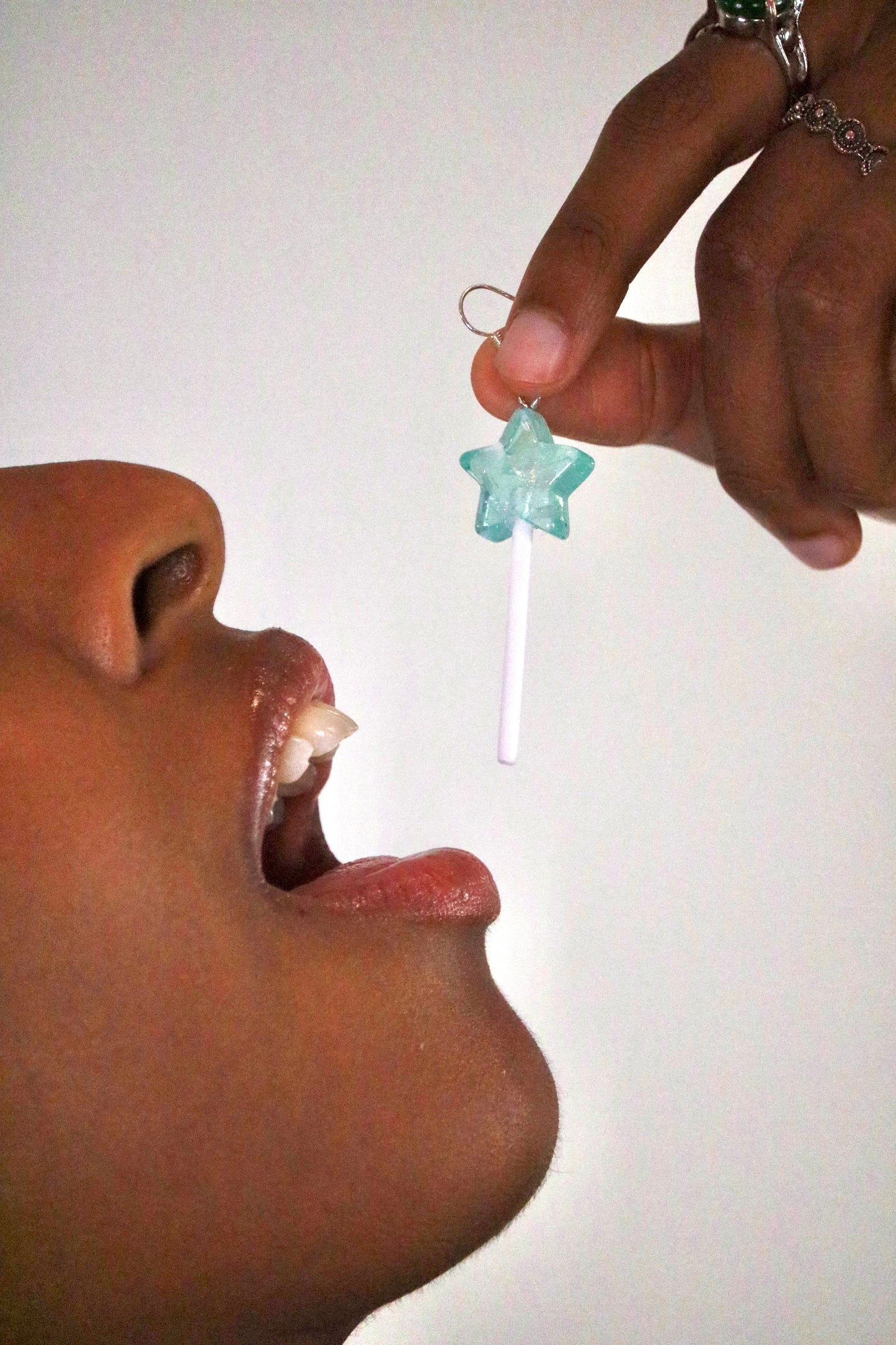 Lollipop Star Glitter Earrings