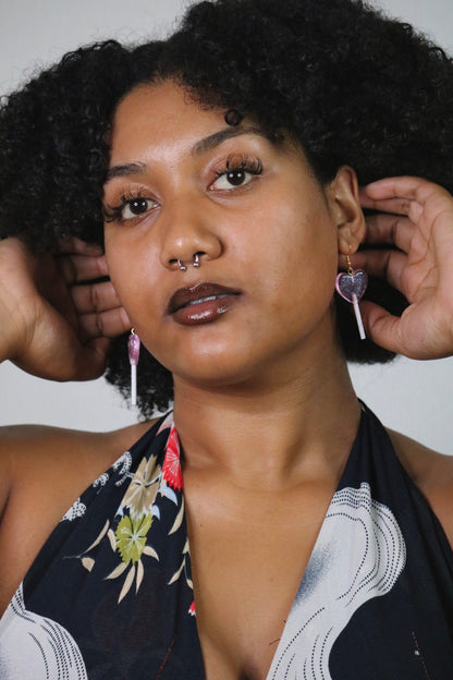 Lollipop Heart Earrings